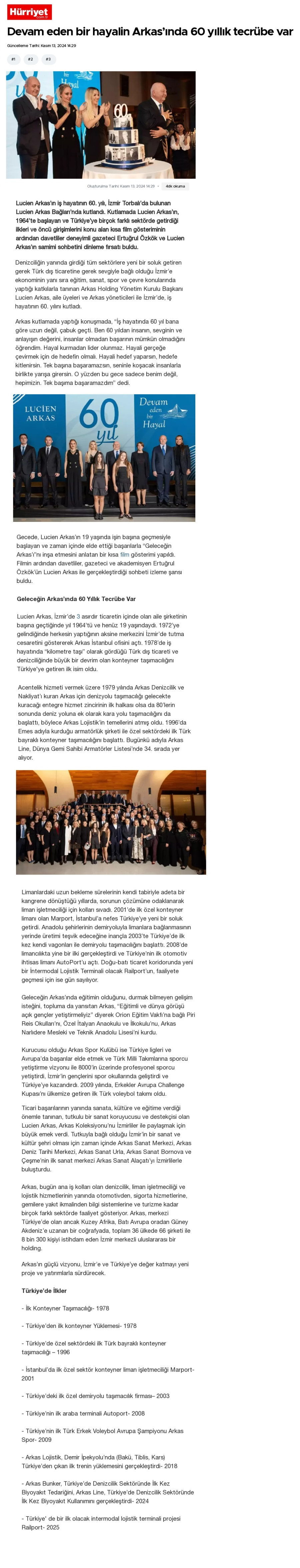 Devam eden bir hayalin Arkas'ında 60 yıllık tecrübe var