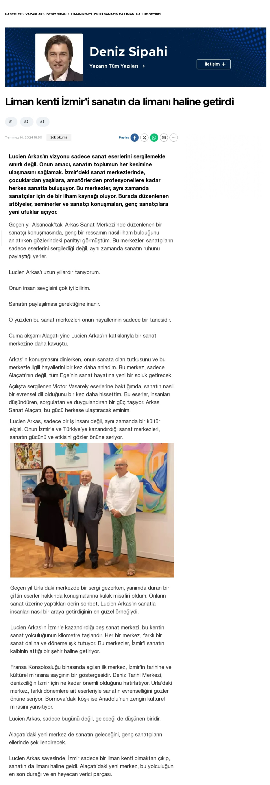 Liman kenti İzmir’i sanatın da limanı haline getirdi