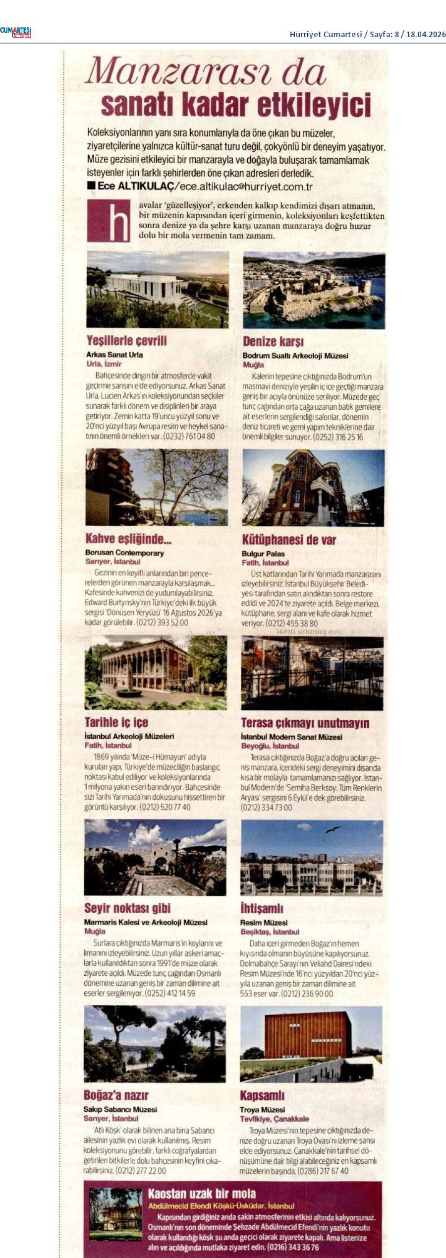 Manzarası Da Sanatı Kadar Etkileyici