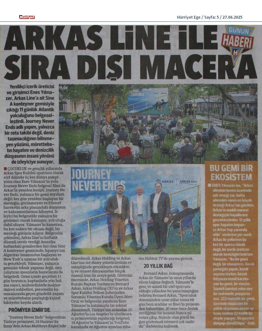 Arkas Line İle Atlantik Belgeseli