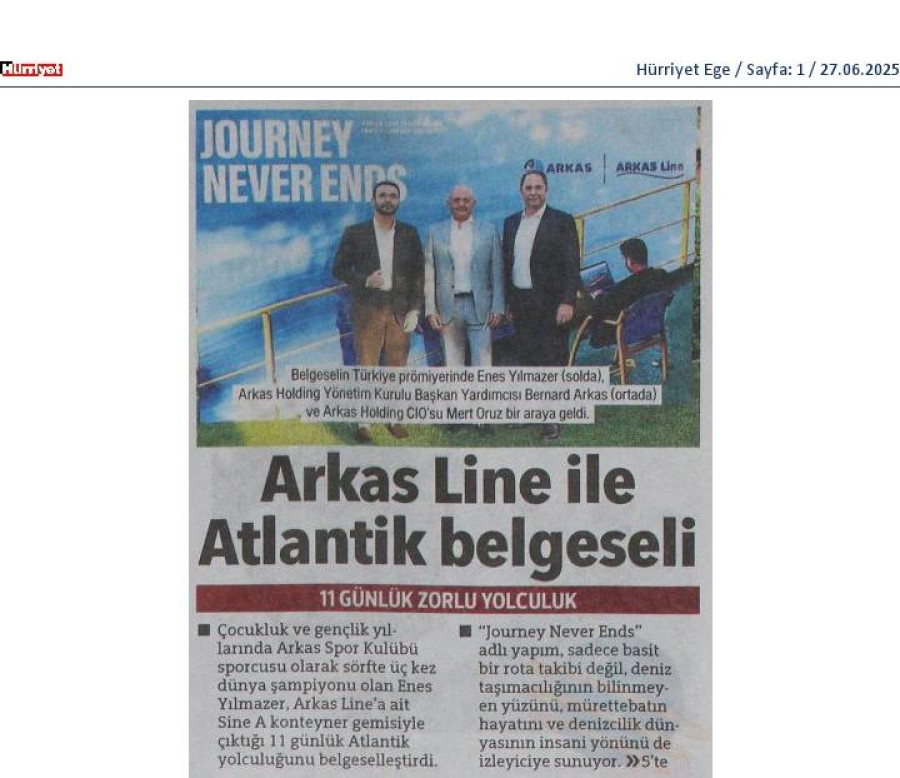 Arkas Line İle Atlantik Belgeseli