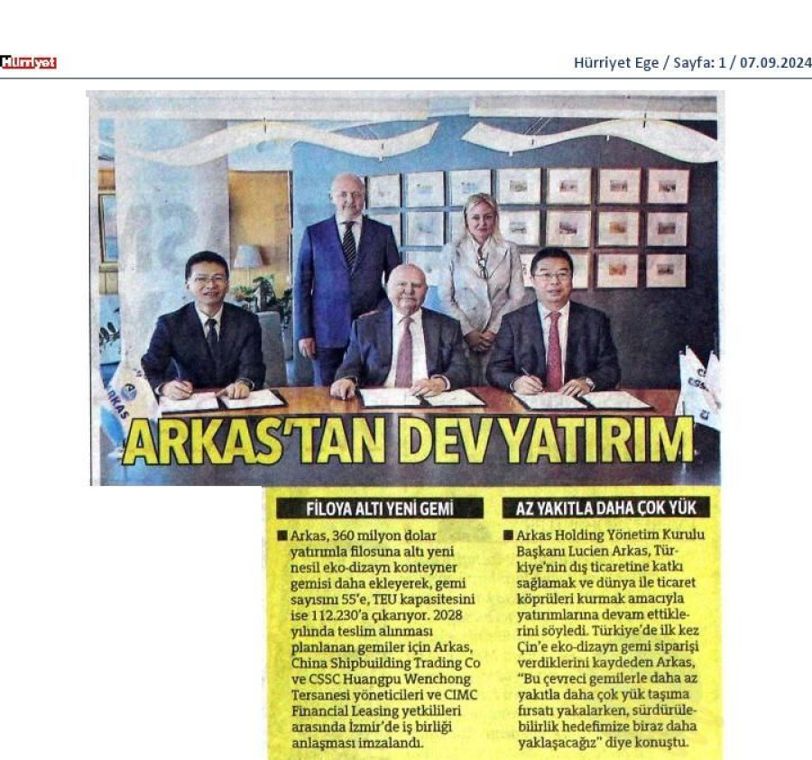 Arkas'tan Dev Yatırım