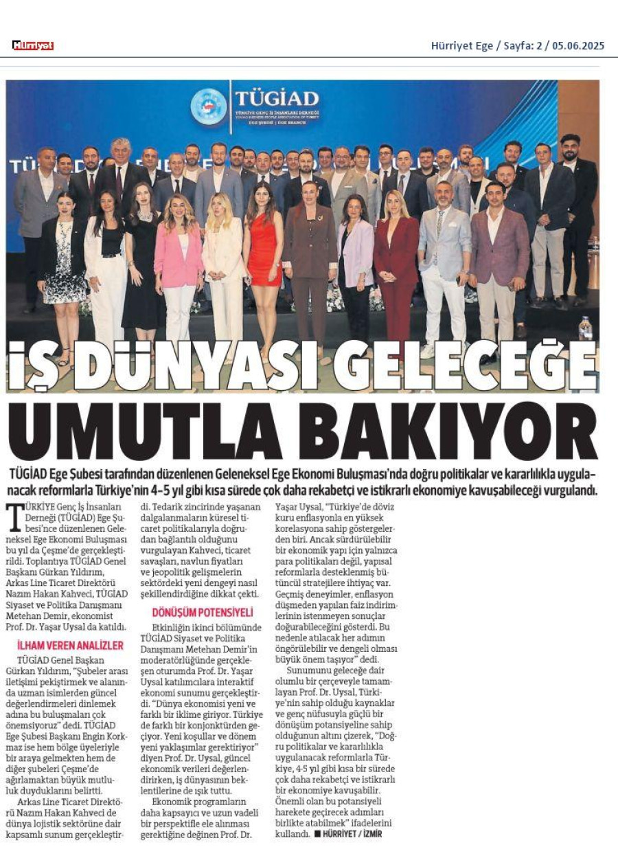 İş Dünyası Geleceğe Umutla Bakıyor 