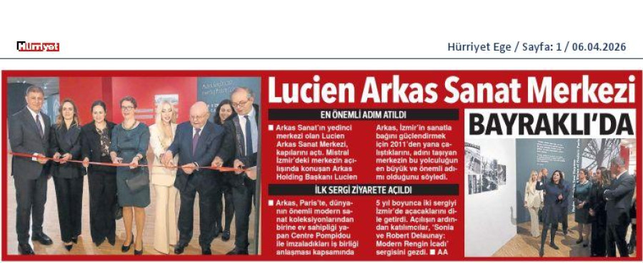 Lucien Arkas Sanat Merkezi Bayraklı'da