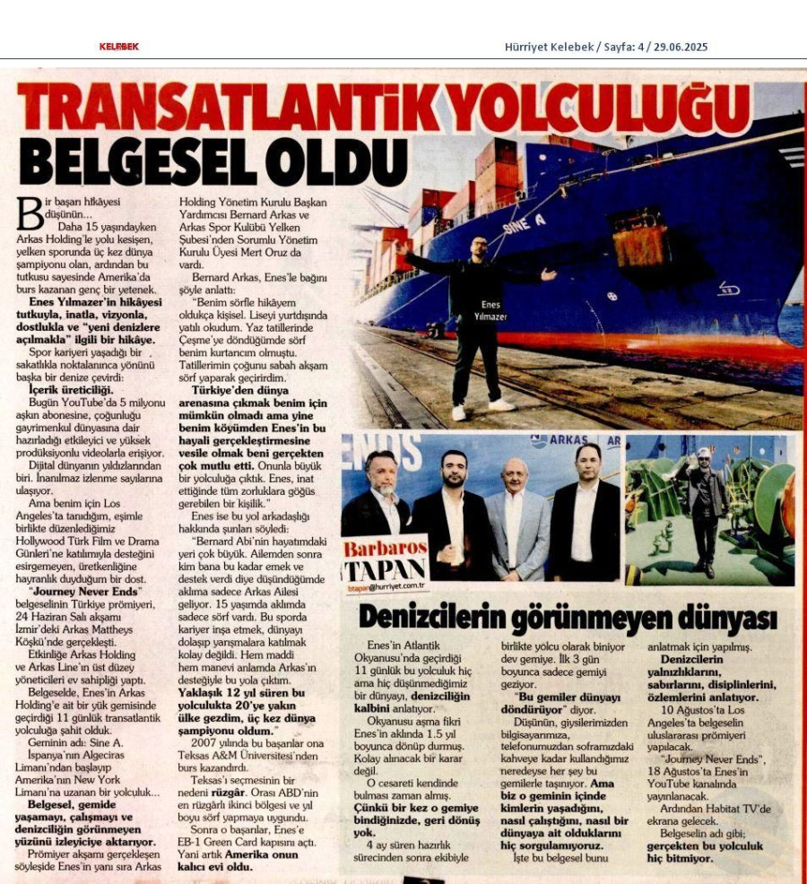 Atlantik Yolculuğu Belgesel Oldu