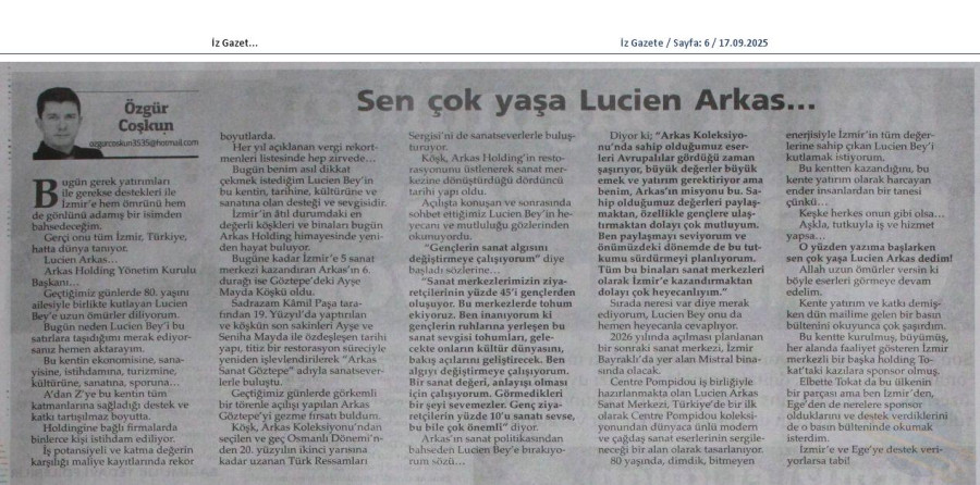 Sen Çok Yaşa Lucien Arkas