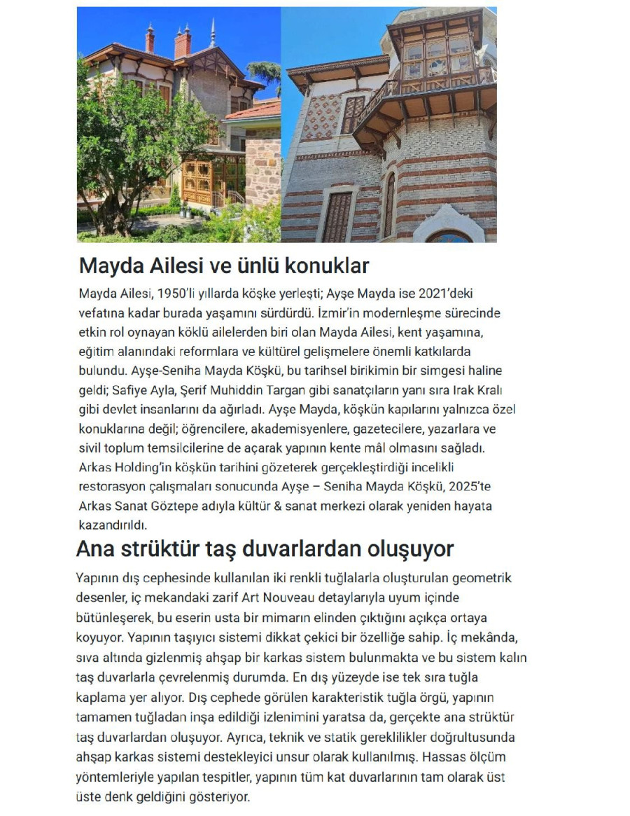 İzmir’in Kültür Sanat Tarihine Tanıklık Etti: Ayşe-Seniha Mayda Köşkü