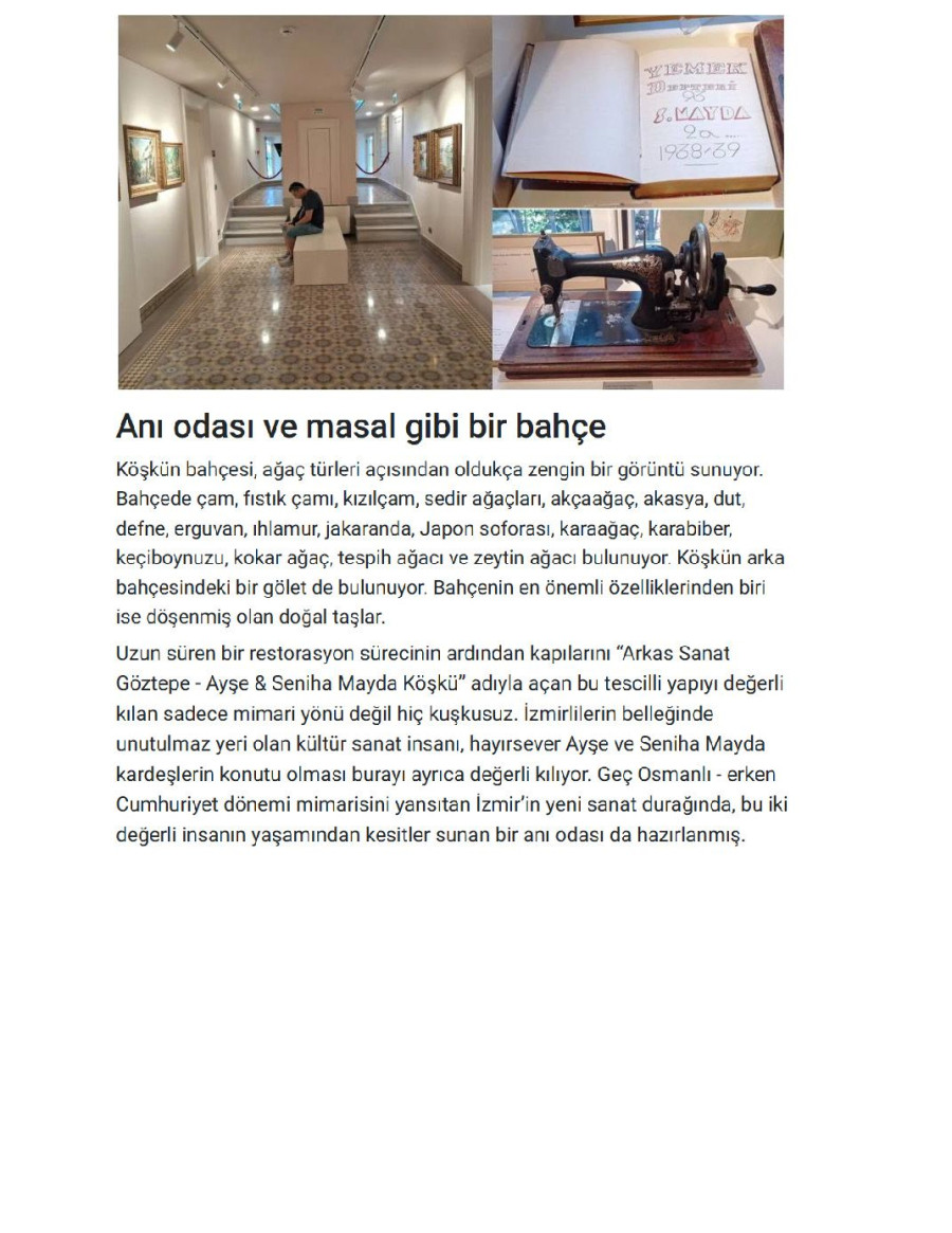 İzmir’in Kültür Sanat Tarihine Tanıklık Etti: Ayşe-Seniha Mayda Köşkü