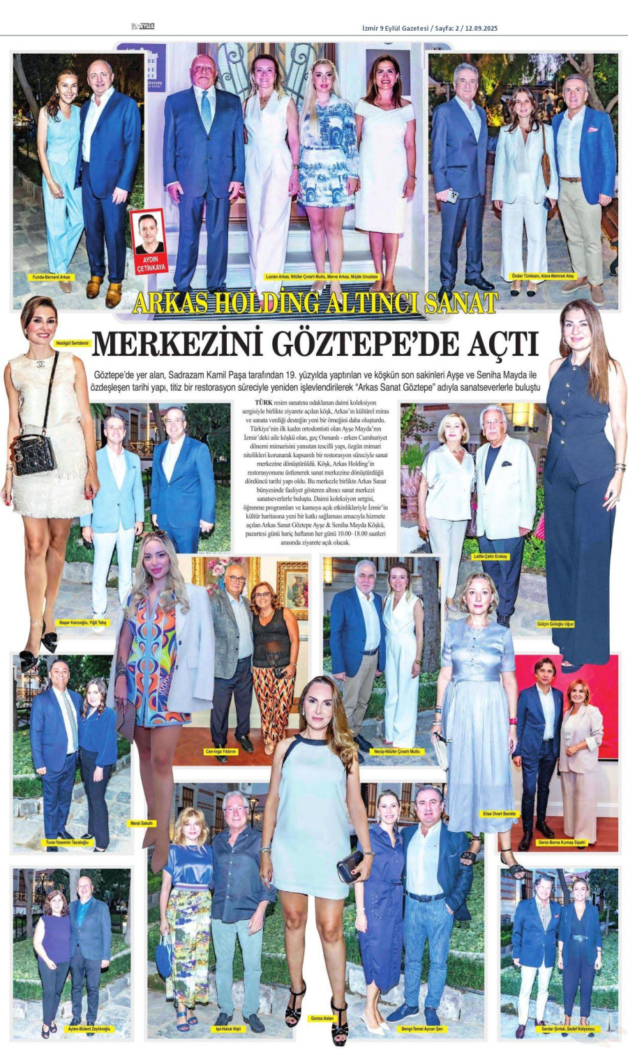 Arkas Holding Altıncı Sanat Merkezini Göztepe'de Açtı