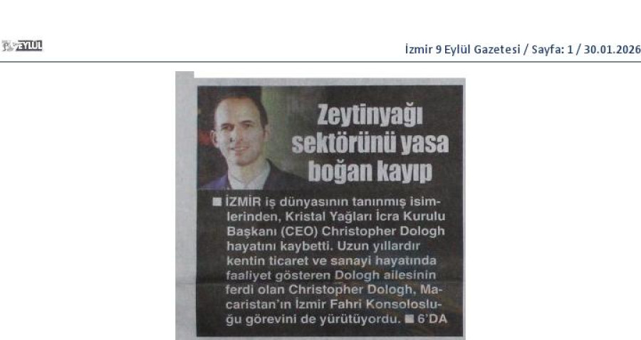 Zeytinyağı Sektörünü Yasa Boğan Kayıp