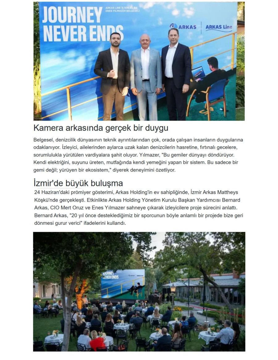 Arkas Line ve Enes Yılmazer’den nefes kesen Atlantik Macerası