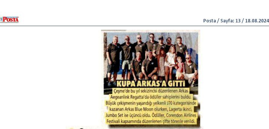 Kupa Arkas'a gitti