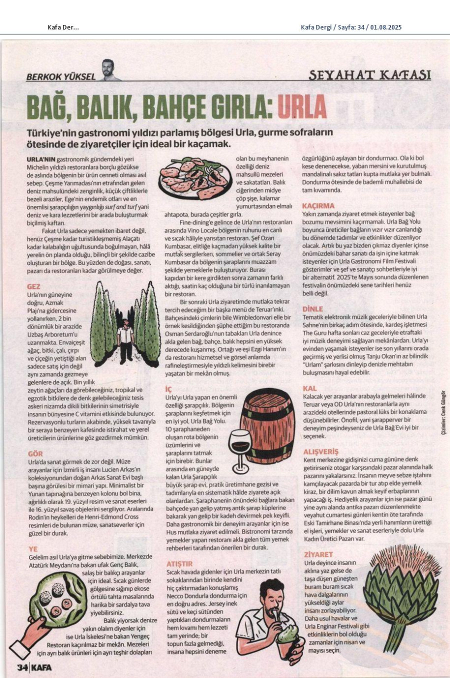 Bağ, Balık, Bahçe Gırla: Urla