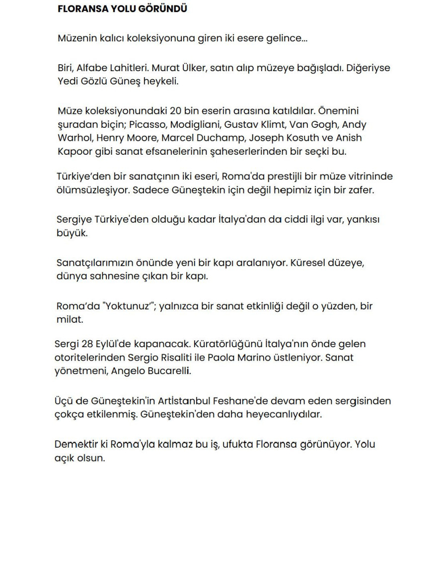 Roma Müzesi'nde Yokluğun Kokusu