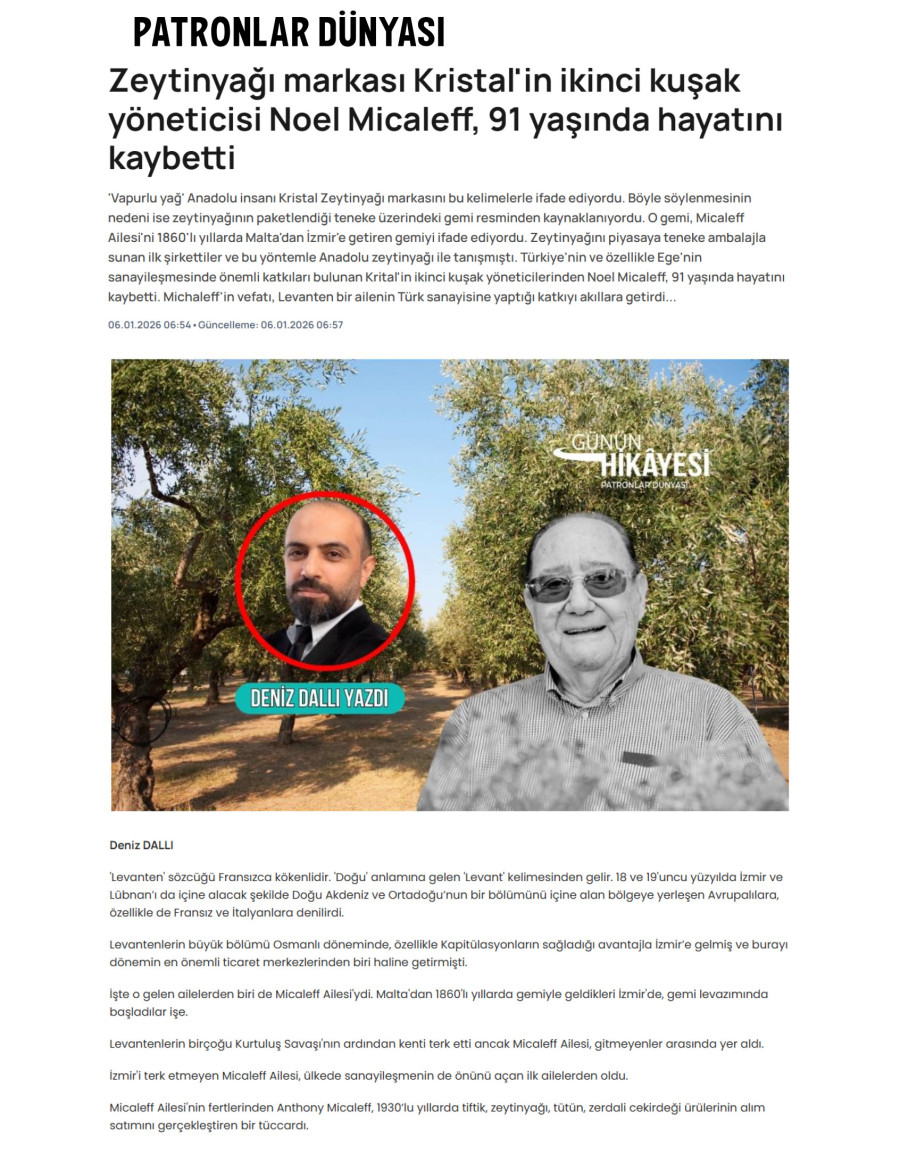 Kristal'in İkinci Kuşak Temsilcisi Noel Micaleff 91 Yaşında Hayatını Kaybetti