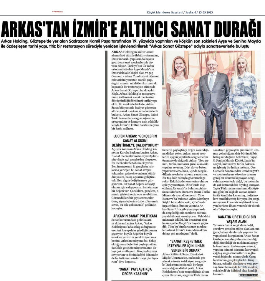 Arkas'tan İzmir'e Altıncı Sanat Durağı