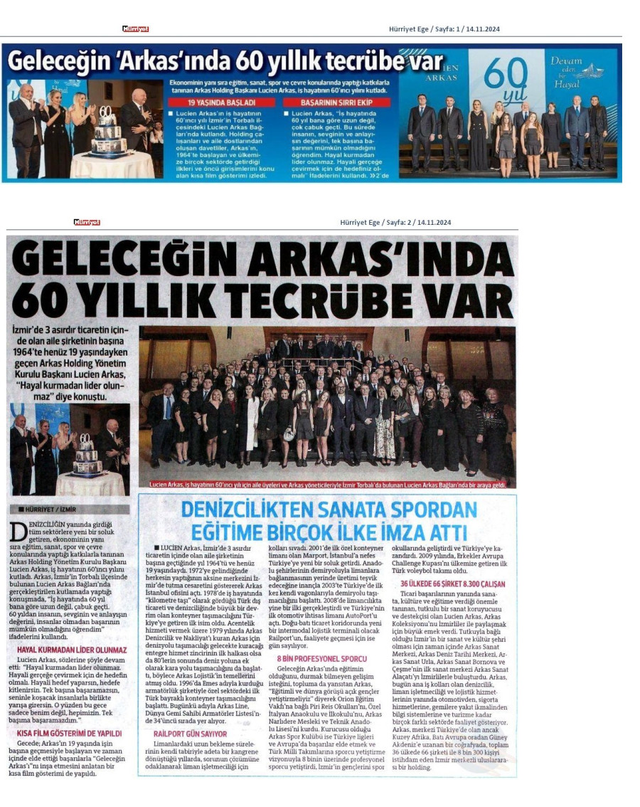 Geleceğin 'Arkas'ında 60 yıllık tecrübe var