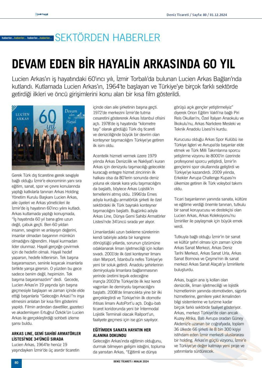 Devam eden bir hayalin arkasında 60 yıl