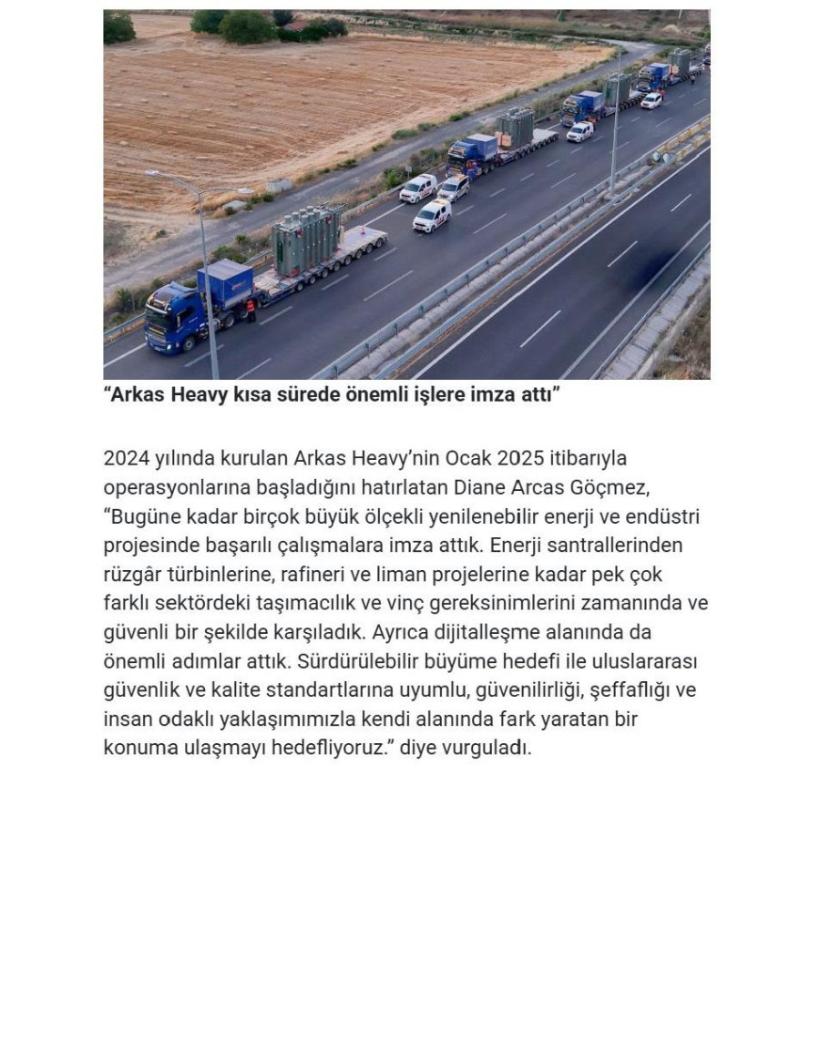 Arkas Heavy, 1 Yılda Proje Ve Yük Taşımacılığına Damgasını Vurdu