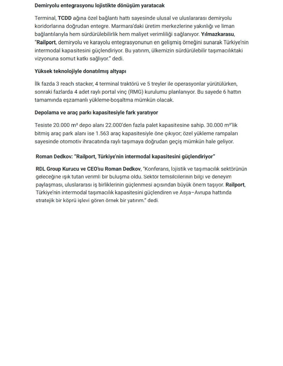 Rail&Ports 2025, Küresel Lojistik Liderlerini İstanbul'da Buluşturdu