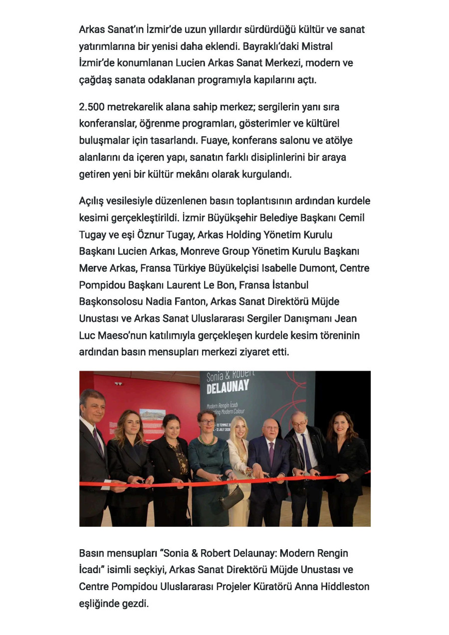 Lucien Arkas Sanat Merkezi Açıldı