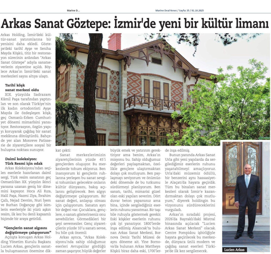 Arkas Sanat Göztepe: İzmir'de Yeni Bir Kültür Limanı