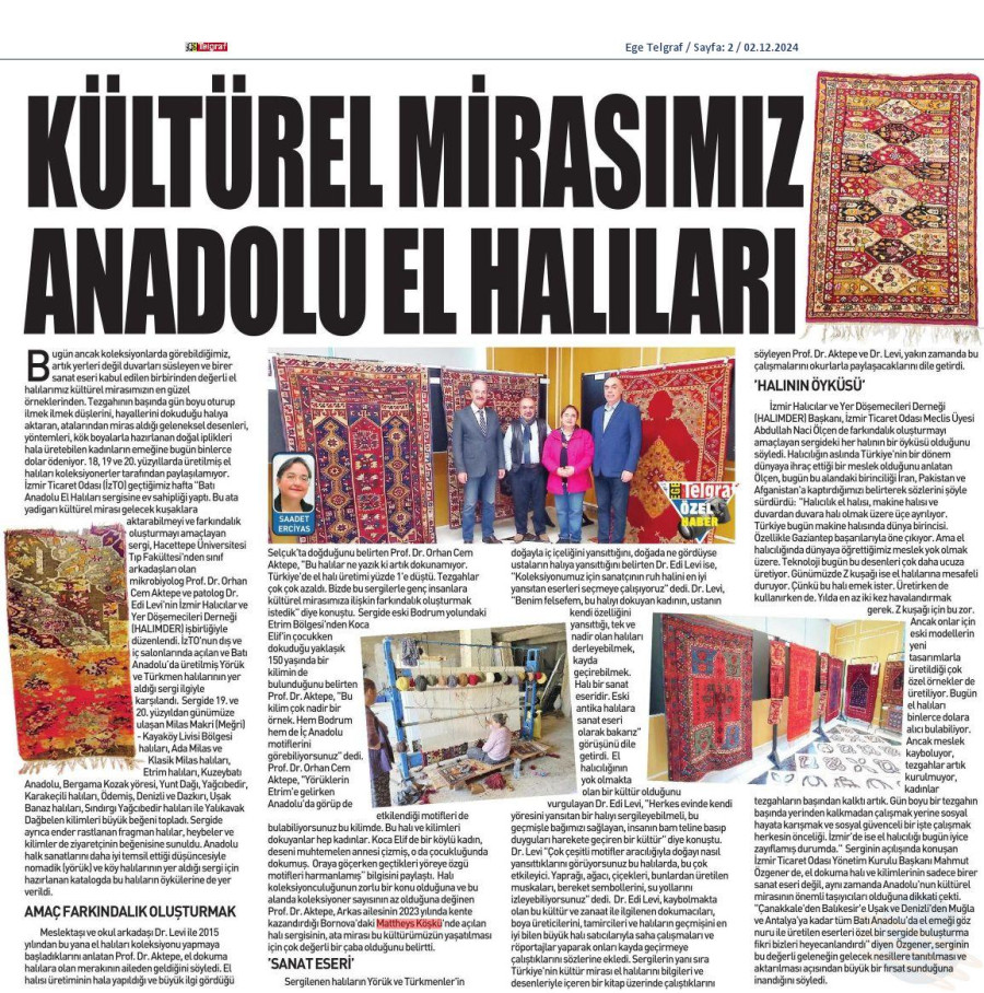 Kültürel mirasımız Anadolu el halıları 