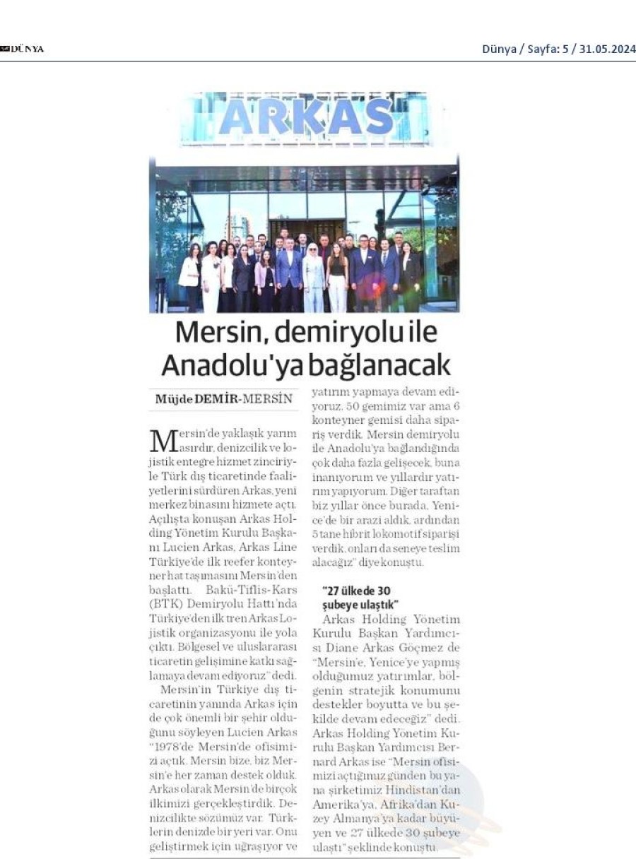 Mersin, demiryolu ile Anadolu'ya bağlanacak