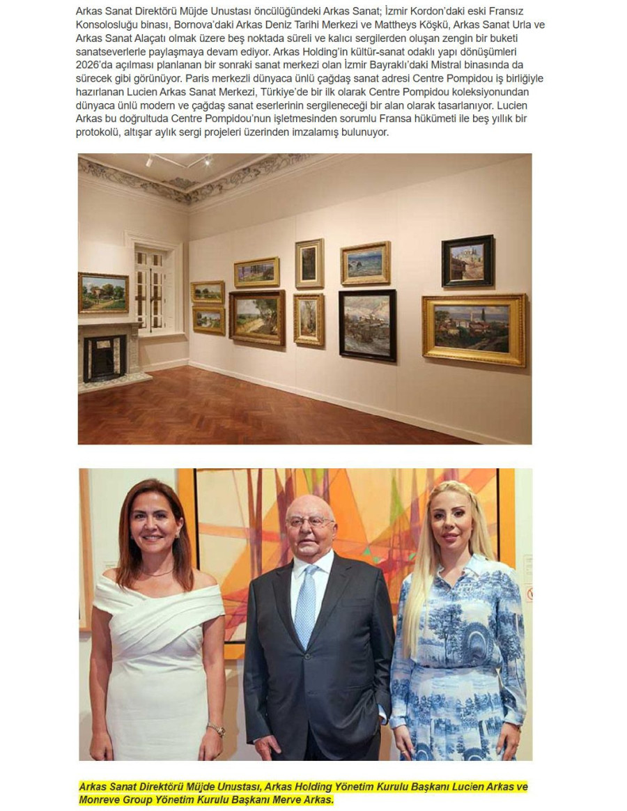 Arkas’tan İzmir’e Yeni Sanat Durağı