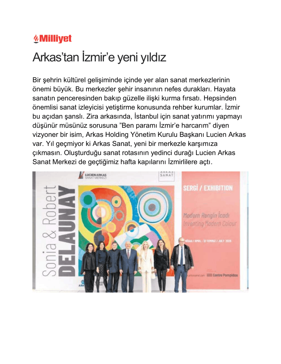 Arkas'tan İzmir'e Yeni Yıldız