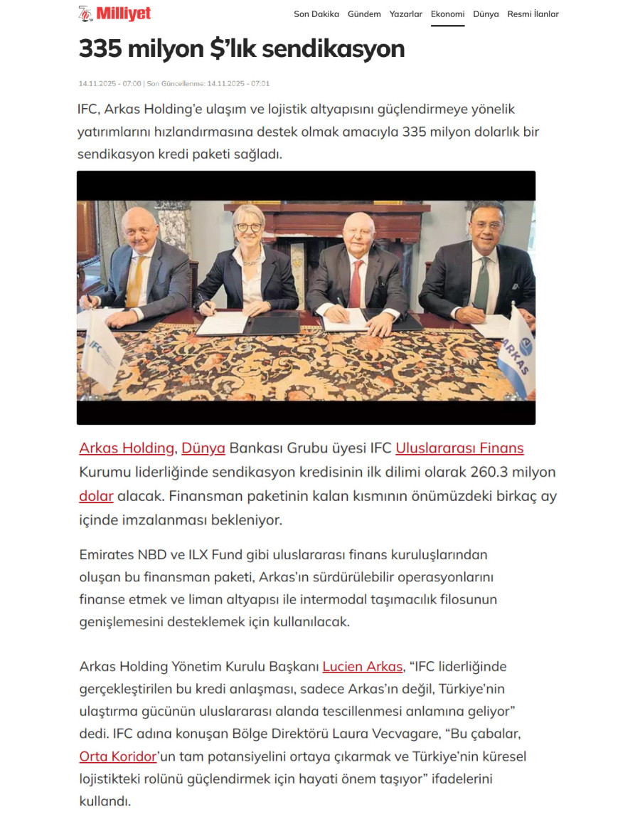 335 Milyon $’lık Sendikasyon