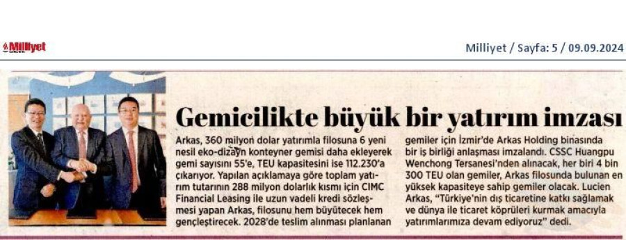 Gemicilikte Büyük Bir Yatırım İmzası 