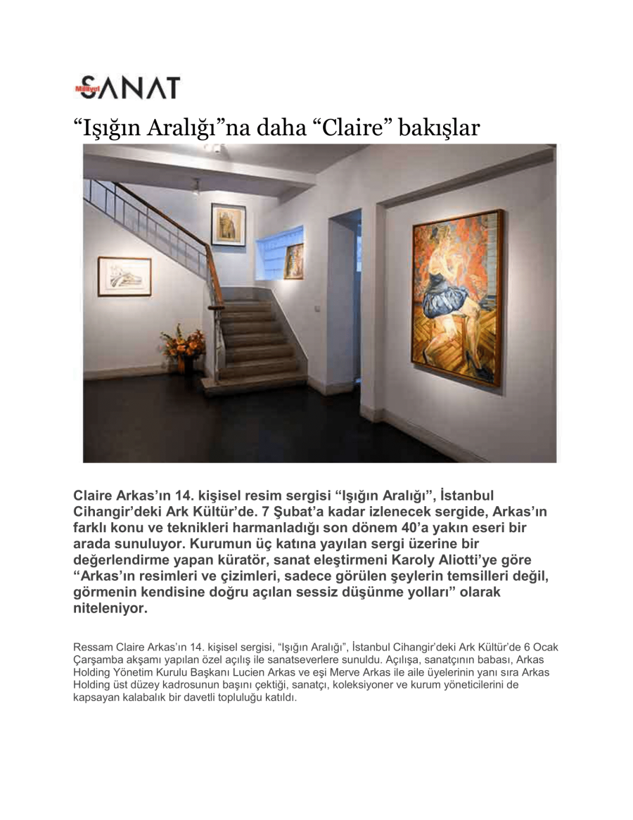 Işığın Aralığına Daha 'Claire' Bakışlar