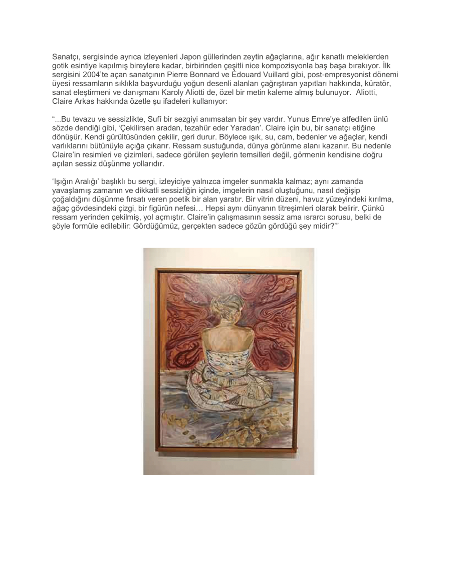 Işığın Aralığına Daha 'Claire' Bakışlar