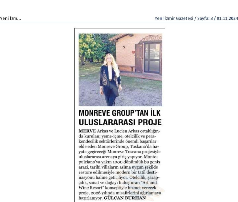 Monreve Group'tan ilk uluslararası proje