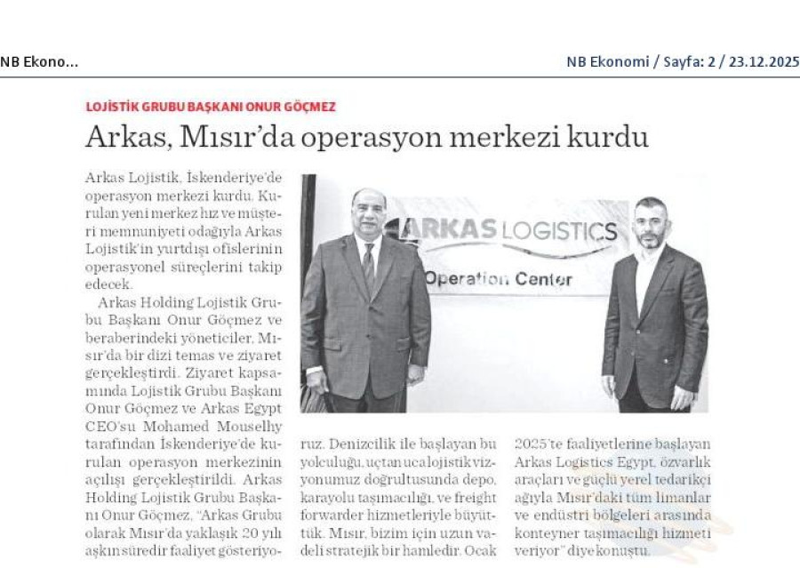 Arkas Mısır'da Operasyon Merkezi Kurdu