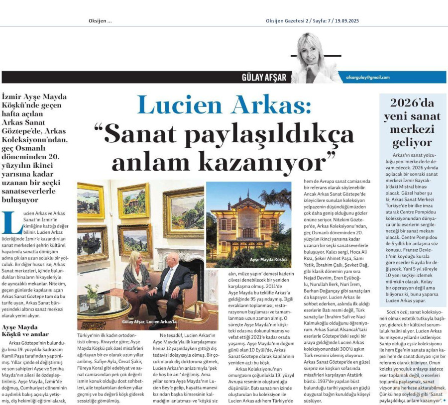 Lucien Arkas: Sanat Paylaşıldıkça Anlam Kazanıyor