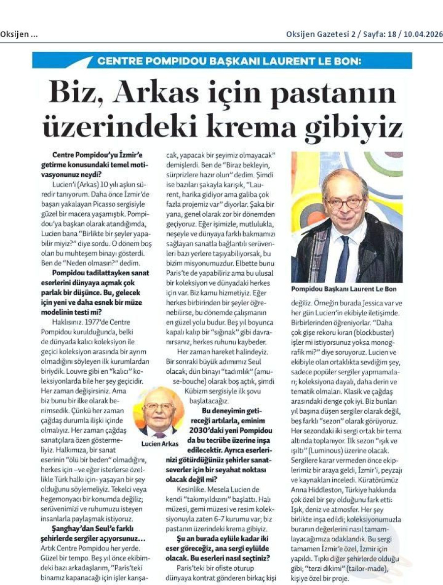 Lucien Arkas Sanat Merkezi, Centre Pompidou'yu İzmir'e Taşıyor
