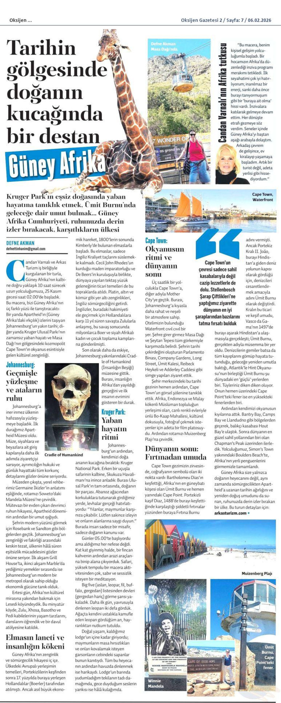 Tarihin Gölgesinde Doğanın Kucağında Bir Destan: Güney Afrika