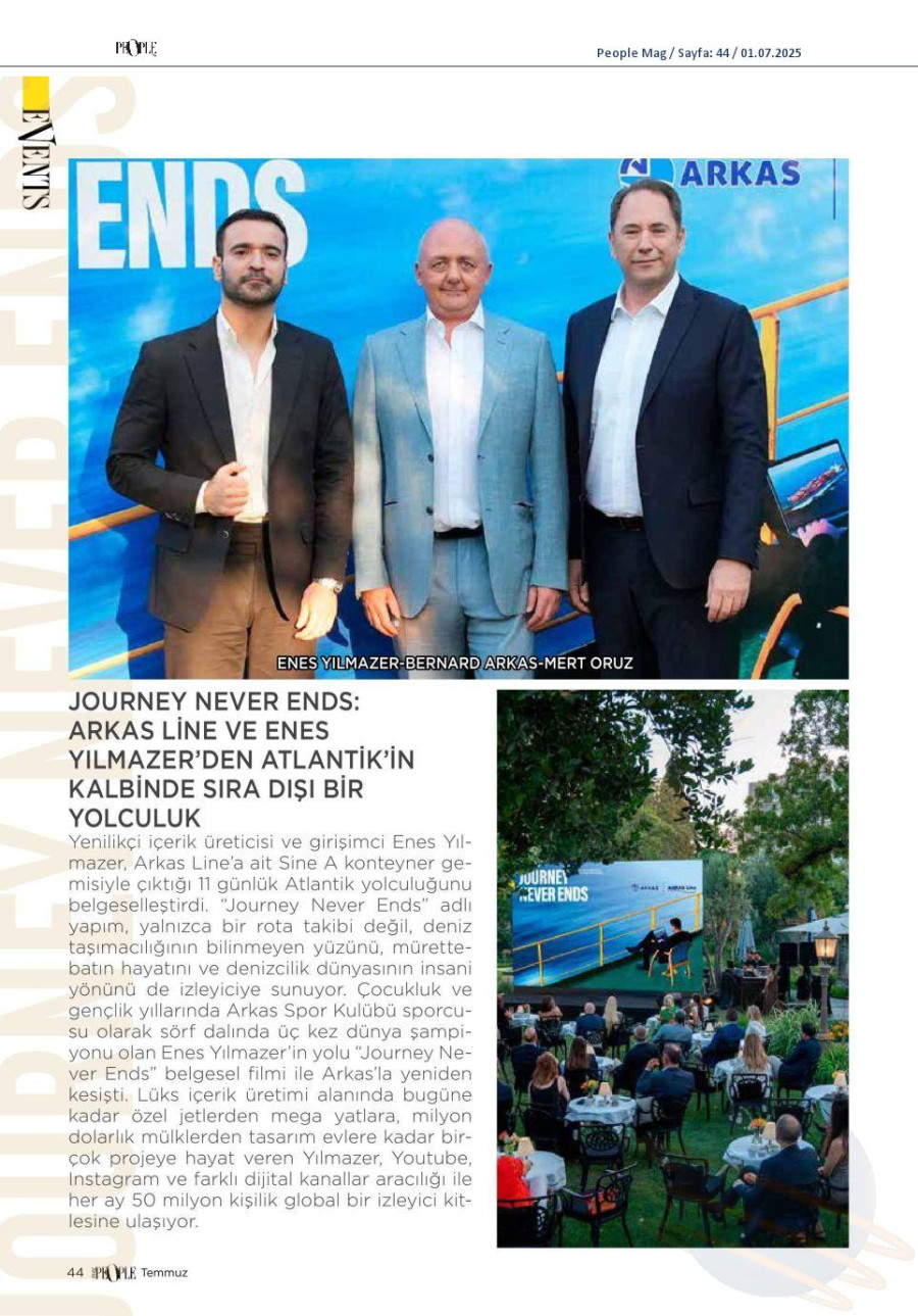 Arkas Line Ve Enes Yılmazer'den Atlantik'in Kalbinde Sıra Dışı Bir Yolculuk