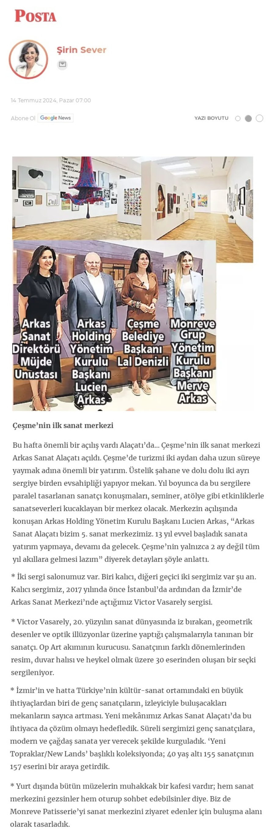 Çeşme’nin ilk sanat merkezi