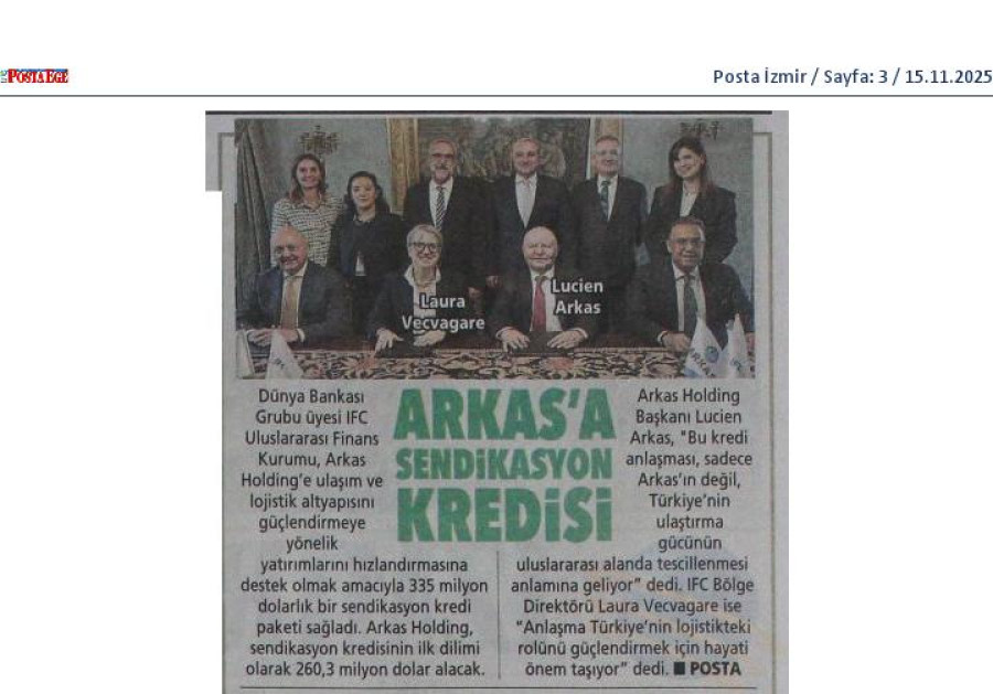 Arkas'a Sendikasyon Kredisi