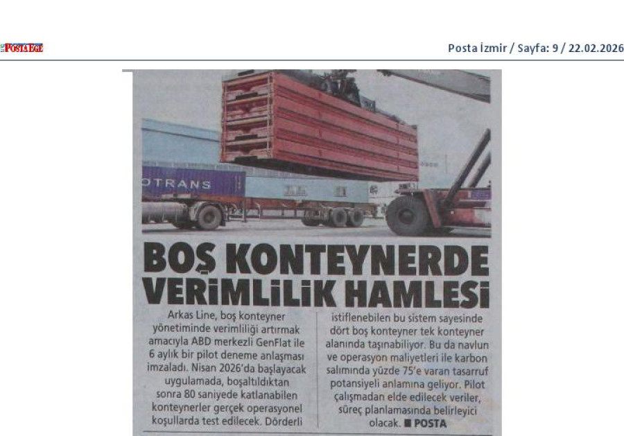 Boş Konteynerde Verimlilik Hamlesi