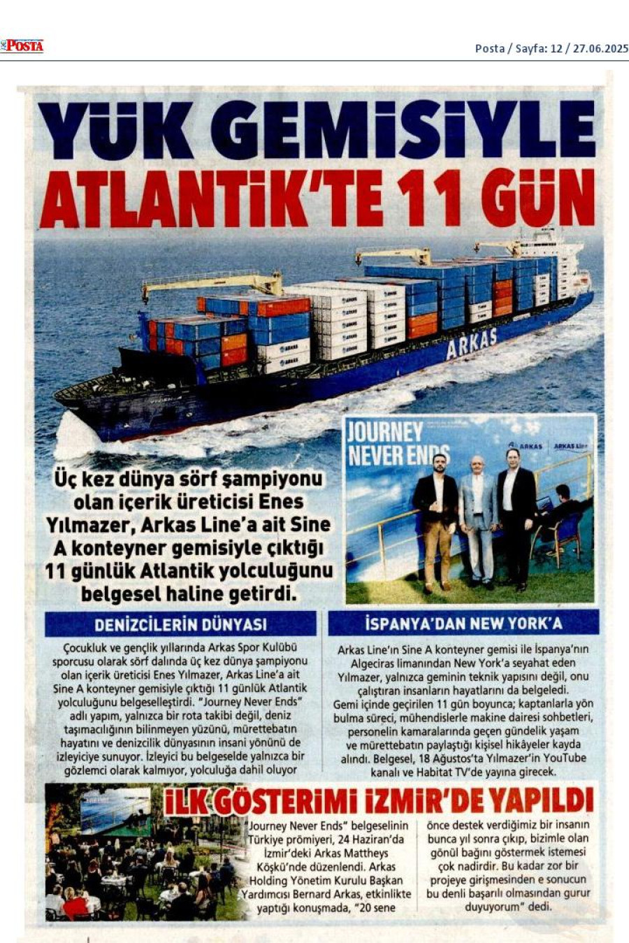 Yük Gemisiyle Atlantik'te 11 Gün
