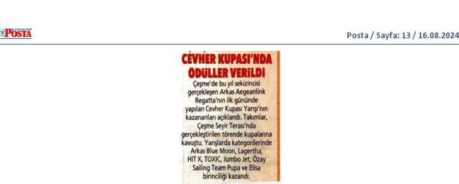 Cevher Kupası'nda ödüller verildi