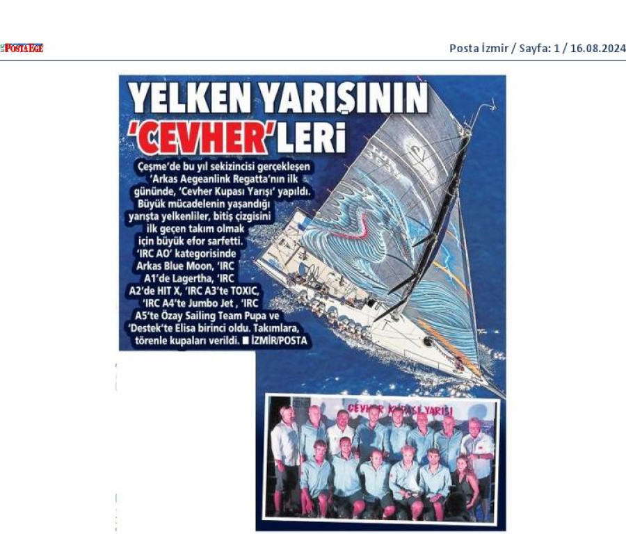 Yelken Yarışının 'Cevher'leri
