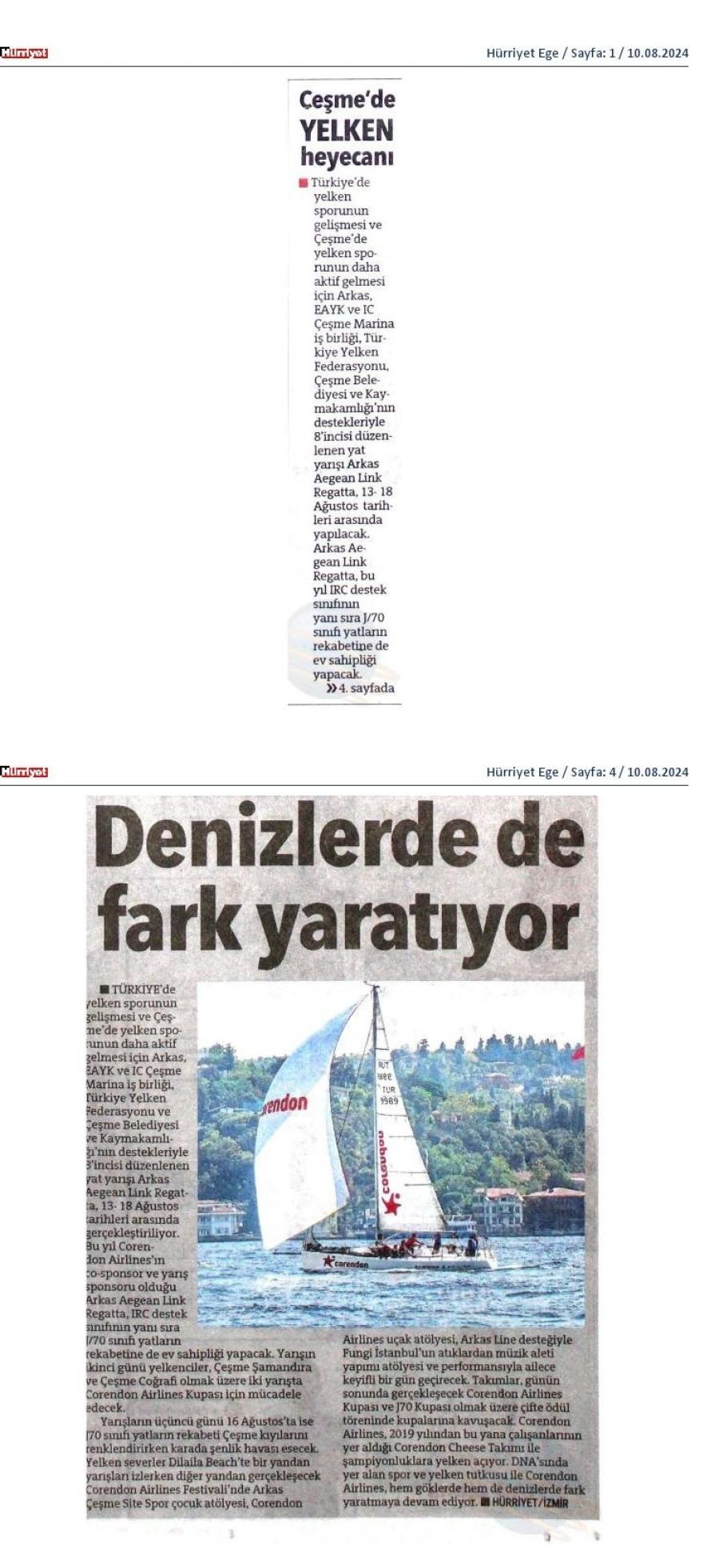 Çeşme'de yelken heyecanı