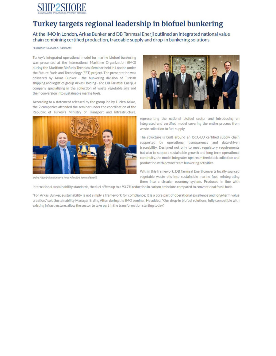 Turkey Targets Regional Leadership in Biofuel Bunkering