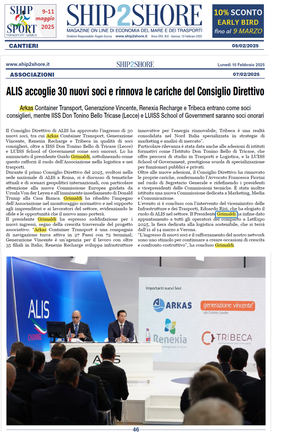 ALIS accoglie 30 nuovi soci e rinnova le cariche del Consiglo Direttivo