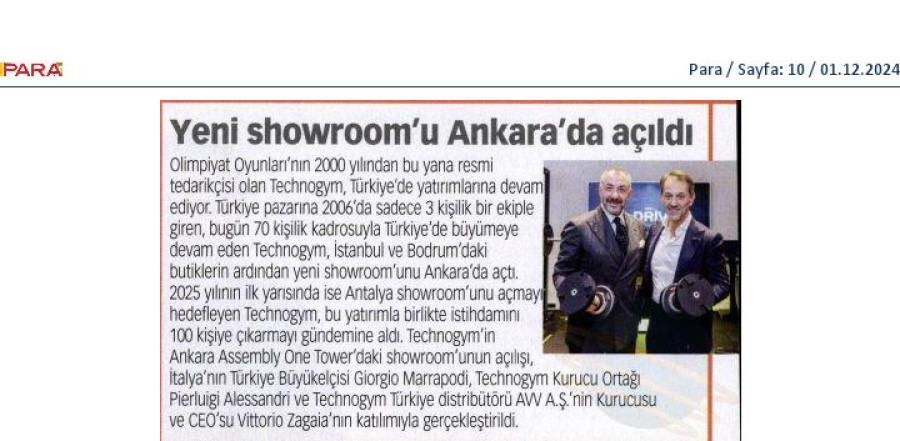 Yeni showroom'u Ankara'da açıldı